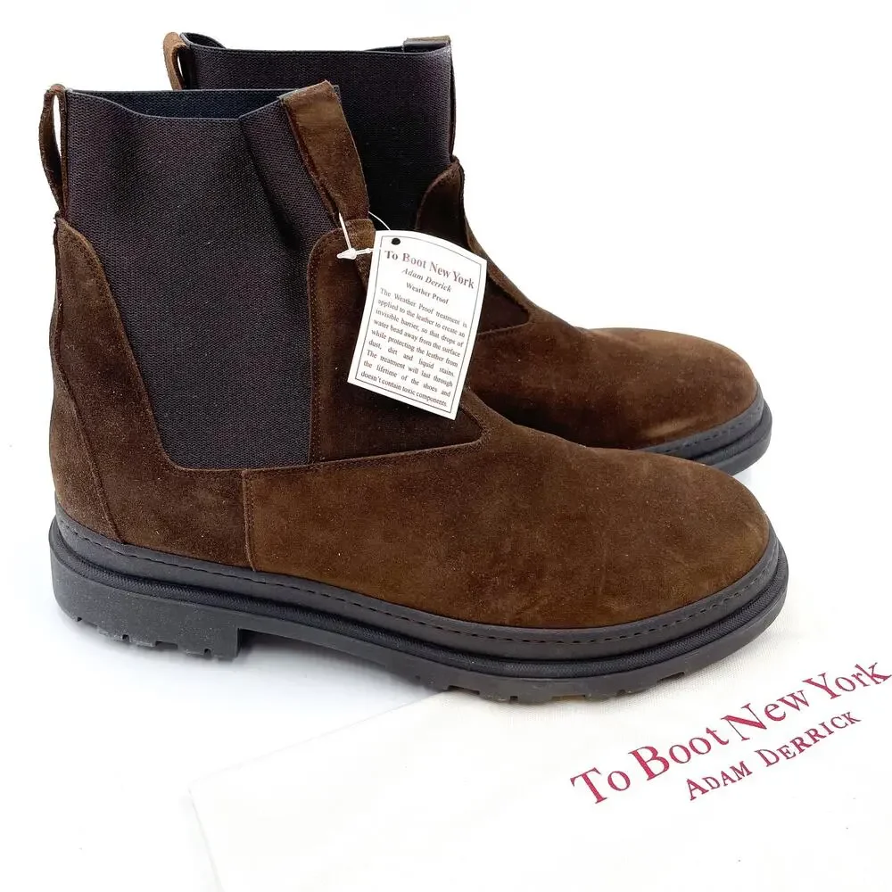 To Boot New‎ York Hemingway Boots Otter Brown Suede Leather Ankle Sz 12 Men's